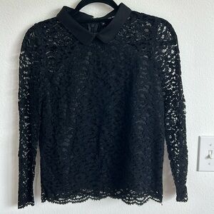 Lace collared the Kooples long sleeve blouse